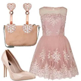 Metallic Outfit mit Grau High Heel Stiefelparadies "Barby"