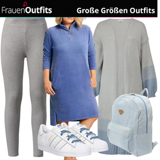 Outfit mit Grau Rucksack BILLABONG "Plus Size Outfit für den Sport"