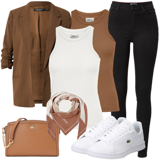 Outfit mit Schwarz Lederjacke/Biker Jeans/High Waist Jeans/Push up Jeans/Leder Schuhe/Thermojeans/Winterjacke Tommy Hilfiger "Super schönes Outfit fürs Büro"