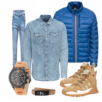 Outfit mit Beige Sneaker Adidas "Adidas"