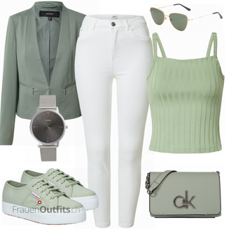 Outfit mit Grau Sneaker Superga "Einzigartiges Freizeit Outfit"