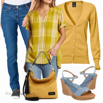 Outfit mit Braun Sandalen UNISA "Schöner Sommer Look"