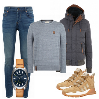 Outfit mit Beige Sneaker Adidas "Daniel"