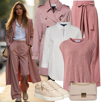 Kombinacije za slobodno vrijeme Ured sa Bež baguette vrećica/Torba preko ramena/Torba Za Preko Ramena/Mala Torbica/Torba za rame/Torba za pisma/Torbica Tommy Hilfiger, Pink Hlače s prednjim naborom/Ravna Hlača/Hlače od muslina/Poslovna Hlača/Paperbag Hlača/Hlače Visokog Struka/Hlače S Naborom/Naborane hlače/Hlača od Odijela/Hlače s Prorezom Edited "Stilski spoj za proljeće"Look: Chic, Princeze, Elegantan, cool, Ured, Poslovni, Old Money, Vanjski