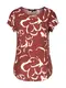 VERO MODA Blusenshirt ''''boca'''' rostbraun / naturweiß