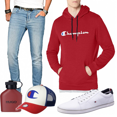 Rot Accessoire Boss kombinieren