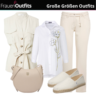 Outfit mit Espadrille TOMS "Plus Size Mode"