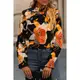 Elegantna Bluza S Visokim Ovratnikom, Crna