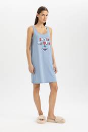 Fall in Love Printed Sleeveless Nightgown
