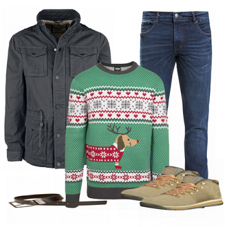 Outfit mit Grün Stiefel Timberland "WienerDog"