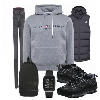 Outfit mit Blau Adidas Performance "Freizeit Outfit"