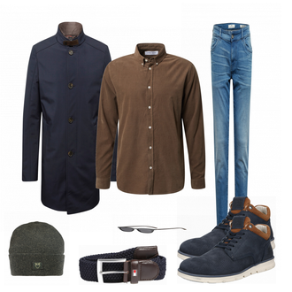 Outfit mit Blau Stiefel Jack & Jones "Cooles Outfit"