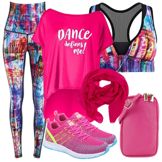 90er Outfit mit Mischfarben/Blau/Dunkelblau/Lila Gefütterte Leggings/Geformte Legging/High Waist Legging/Gym Leggings winshape "Outfit Für Das Training"Look: Sportlich, Disco, Techno, 90er, Skater, Coole