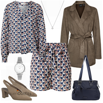 Outfit mit Lederjacke VERO MODA "Stylisher Freizeitlook"