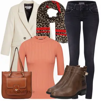 80er Outfit mit Braun/Dunkelbraun/Beige Klassischer Stiefel/Cowboystiefel/Gefütterte Stiefelette/Vintage Stiefel/Rahmengenähter Schuh/Leder Stiefelette/Lederjacke/Vintage Stiefelette/Reitstiefel/Chelsea Boot About You "Shopper JOLANDA"Look: Uni, Western, Country Styl, Cowgirl, Schön, Duckfeet, 80er