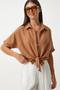 Short sleeves Bluze na Kravato za dame image