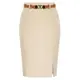 YUECIBAI Hübscher Rock Bleistiftrock Damen-Schlitz-Rock Mit Gürtel Hohe Taille Mit Hüft Umwickelter Bodycon-Bleistift Rock Büro-Damen-Workwear-Outfits Knielange Röcke M Aprikose
