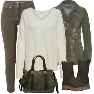 Outfit mit Grün GERRY WEBER "Cooles Herbst Outfit"