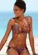LASCANA Push-up Bikini dunkellila / mischfarben / neonorange