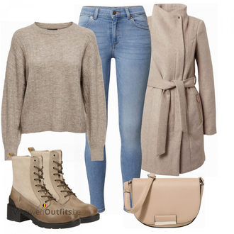 Outfit met beige Laars Camel Active "Modieuze winterlook"