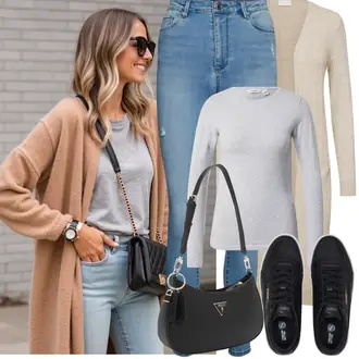 Carina Outfit sa Crna Tenisica s platformom/Niska Tenisica/Skate cipela/Kožna Tenisica Puma "Proljetni Outfit"