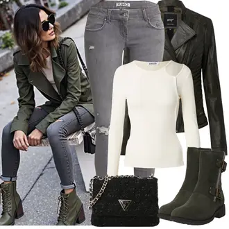 Sport Outfits 80er mit Schwarz Maze "Frühling outfit"Look: Uni, 80er