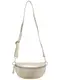 Zwillingsherz Bauchtasche mit Reißverschluss aus 100% Echtleder - Hochwertige Handtasche zum Umhängen für Damen Frauen Mädchen – Crossbag klein und elegant - Schultertasche Bauchtasche Minibag - gold