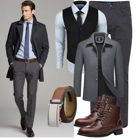 Braun/DunkelRot/Dunkelbraun/Rot Schuh Vintage Stiefelette/Gefütterte Stiefelette/Leder Stiefelette/Springerstiefel/Reitstiefel/Schnürstiefelette/Rahmengenähter Schuh/Klassischer Stiefel SL-Saint kombinieren