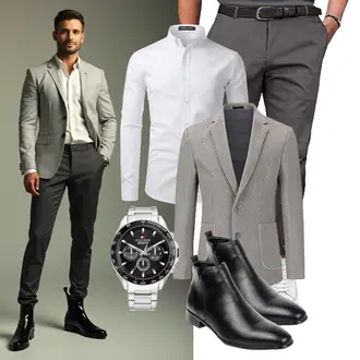 Casual Hochzeit Outfit "Business Outfit"Look: Casual, Stil, Business, Hochzeit, Abendessen, Bar, Wasen