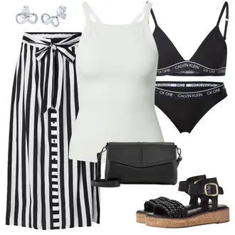 Button Down Outfit mit Weiß/Schwarz/Gelb Short Große Größe/Kleid Große Größe/Hose Große Größe/Rock Zum Binden/Maxirock/Vintage Maxirock/Midirock/Christlicher Rock/Langer Rock/Moderne Rock/Wadenlanger Rock/Italienischer Rock yas "Perfekt für den Sommer"