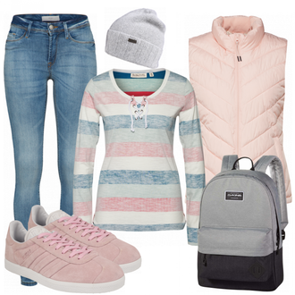 Outfit mit Blau/Hellblau Lederjacke/Biker Jeans/Low Rise Jean/Low Waist Jean/Push up Jeans/Slim Fit Jeans/Leder Schuhe/Herren Lederjacke/Winterjacke Ichi "usualday"