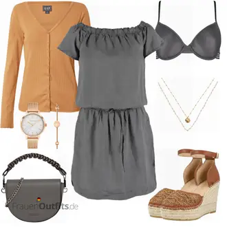 Outfit mit Schmuck HALLHUBER "Toller Freizeitlook"