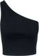 Urban Classics Ladies Cropped Asymmetric Top Top schwarz