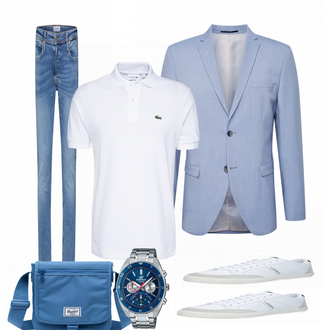 Business Outfits mit Blau Jeans Jack & Jones "Casual Business Outfit"