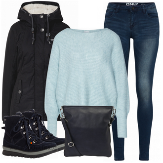 Winter Outfits met blauw ESPRIT "Perfect voor de winter"