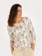 Shirt MONA ecru/goldfarben