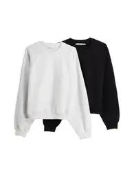 Sweater majica siva melange / crna