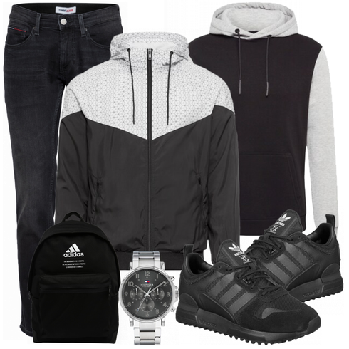 Schwarz Schuh Sneaker/Leder Sneaker Adidas Originals kombinieren