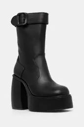 Glenarji Heart Bootie Buckle enski, rna barva, 1220059-BLK