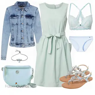 Party Outfits mit Grau Kleid Große Größe Vila "Sommerliches Party Outfit"