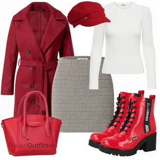 Outfit mit Schwarz Stiefel Dockers by Gerli "Perfekt für den Herbst"