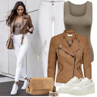 Frühlings Outfits Old Money mit Grau/Weiß/Creme/Lila Cropped Jeans/High Waist Jeans/Winterjacke/Low Rise Jean/Slim Fit Jeans/Jeans mit Schlitz/Thermojeans/Damen 7/8-Länge Jeans/Caprijeans/Leder Schuhe/Knöchelstiefel/Push up Jeans Only "Modisches Freizeit Outfit"Look: Coole, Old Money, Nahtlos, Uni, Schön, Schlichte, Classic, Disco