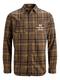JACK & JONES Grafik hemd braunmeliert