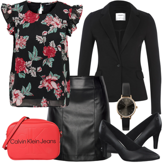 Festlische Outfits mit Schwarz Rock Lascana "Frühlings Outfit"