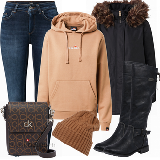Outfit mit Beige Ellesse "Herbstliches Freizeit Outfit"