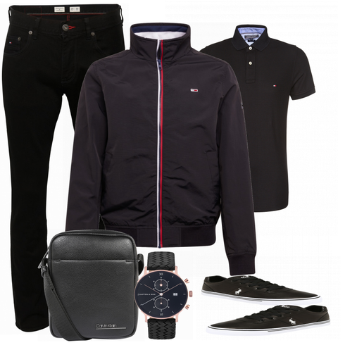 Schwarz Schuh Sneaker/Leder Sneaker Polo Ralph Lauren kombinieren