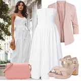 Weiße elegante Sommerkleider Outfits image