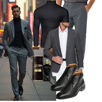 Classic Outfit mit DEMEANOR, COOFANDY, Bioflex "Business Outfit"Look: Casual, Classic, Elegant, Techno, GoGo, Goa, Outdoor, Büro, Stil, Nahtlos, Moderne, Sportlich, Business, Indoor