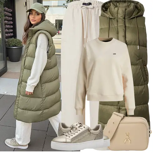 Comment poter Beige/Kaki/Marron/Doré Pochette de Ceinture/Sac à Bandoulière/Sac à Bandoulière/Petite poche/Cartable/Sac à Épaule PATRIZIA PEPE avec Kaki/Beige/Orange/Marron Women's Hoodies and Sweatshirts/Sweat-shirt Sweat En Polaire/Sweat-shirt de sport/Veste en cuir jjxx