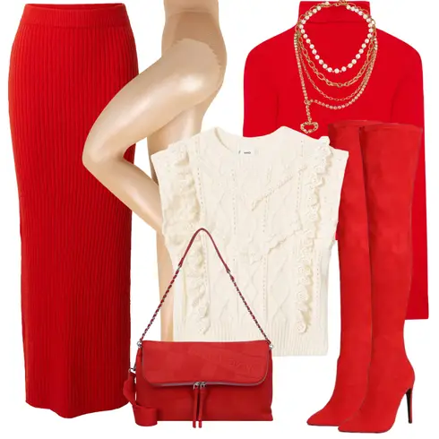Rosa/Beige/Blau Schmuck/Schlaghose twinset kombinieren
